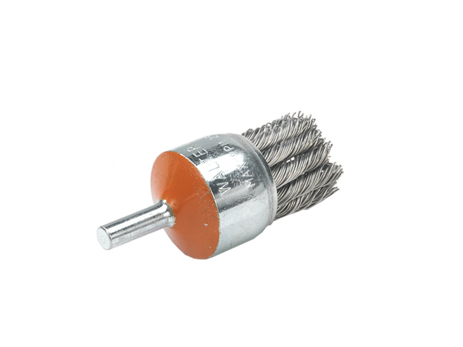 Brosse pinceau montée à fils noués 1-1/8" (pour meuleuse droite)