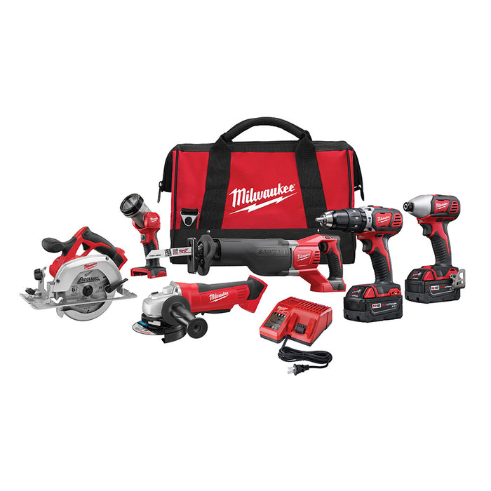 Ens. 6 outils Milwaukee® M18™ avec 2 batteries 3.0Ah