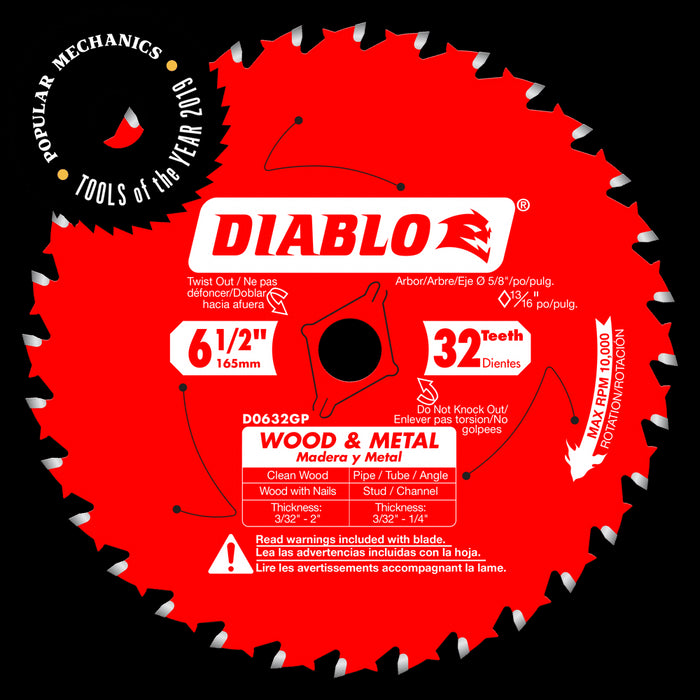 Lame au carbure, tout-usage (6-1/2"x24 dents)