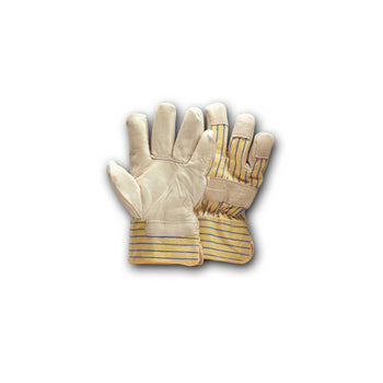 Gants cuir de vache et coton, doublés mousse et flanelle