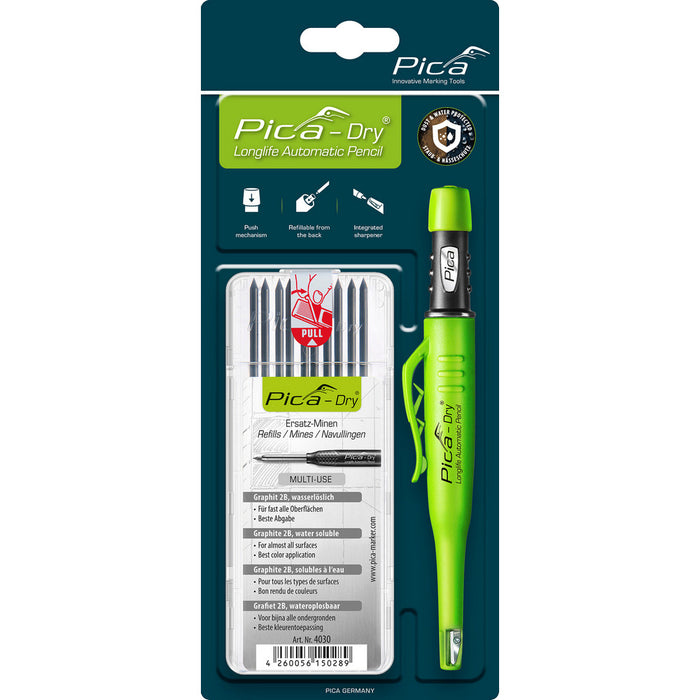 Crayon Pica-Dry® avec 10 mines en graphite 2B