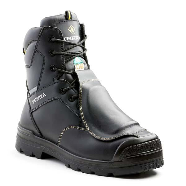 Botte de sécurité 8" Terra Barricade, protecteur métatarse - Noir