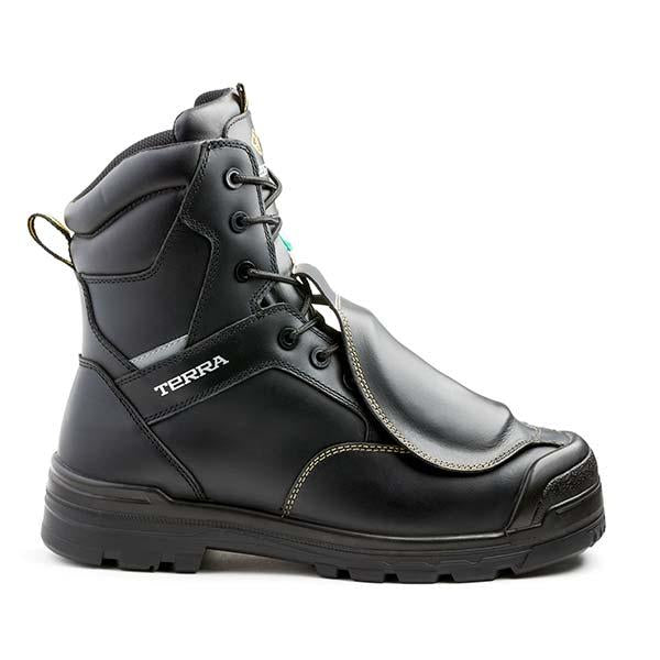 Botte de sécurité 8" Terra Barricade, protecteur métatarse - Noir