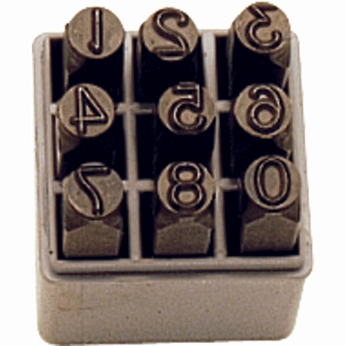 Ens. 9 poinçons chiffrés 3/16"