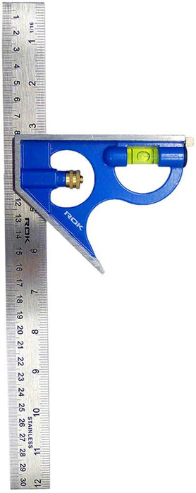 Équerre combinée 12" avec règle en inox