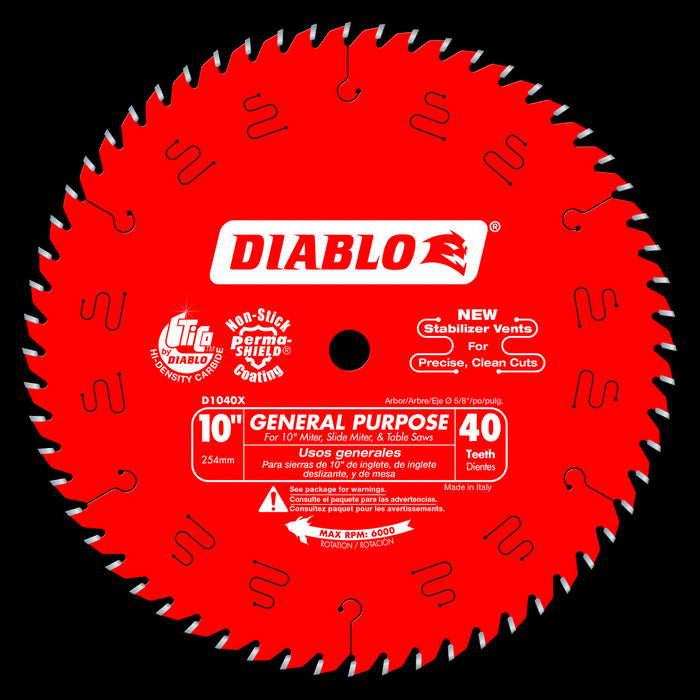 Lame tout-usage (10"x40 dents)