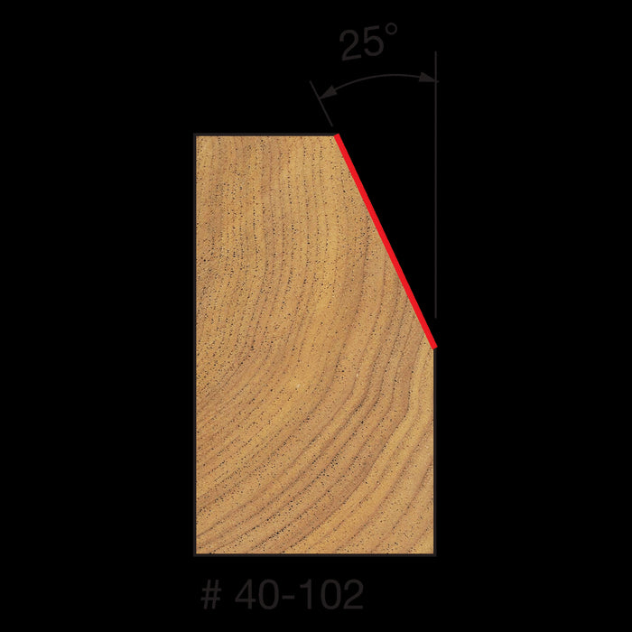 Mèche à chanfrein 25° (15/16"x1/2") à tige 1/4"