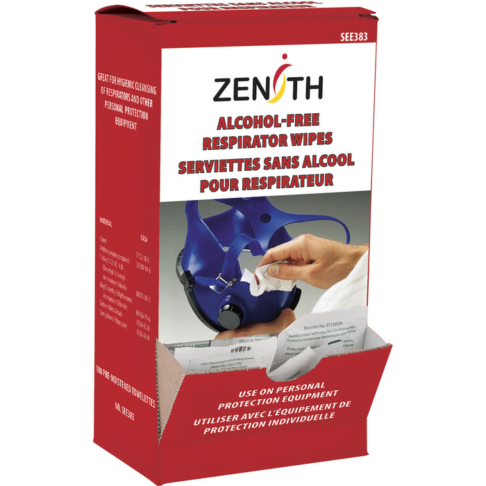 Bte. 100 lingettes nettoyantes pour respirateurs