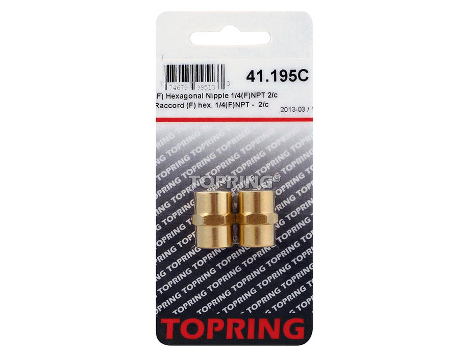 Raccord hex. 1/4(F)NPT