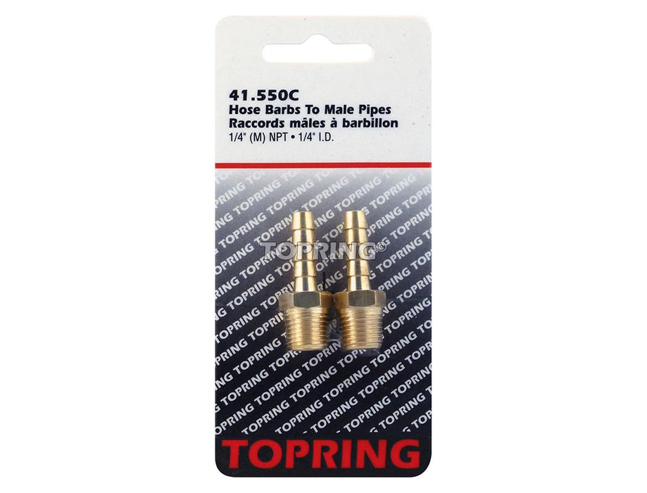 Raccord Barb. 1/4 x 1/4(M)NPT