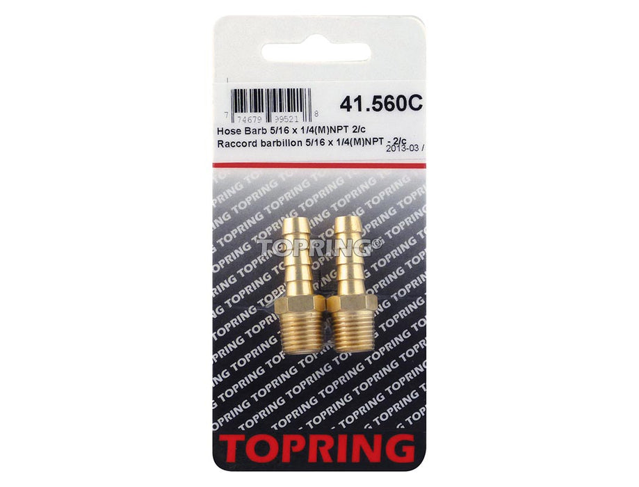 Raccord Barb. 5/16 x 1/4(M)NPT