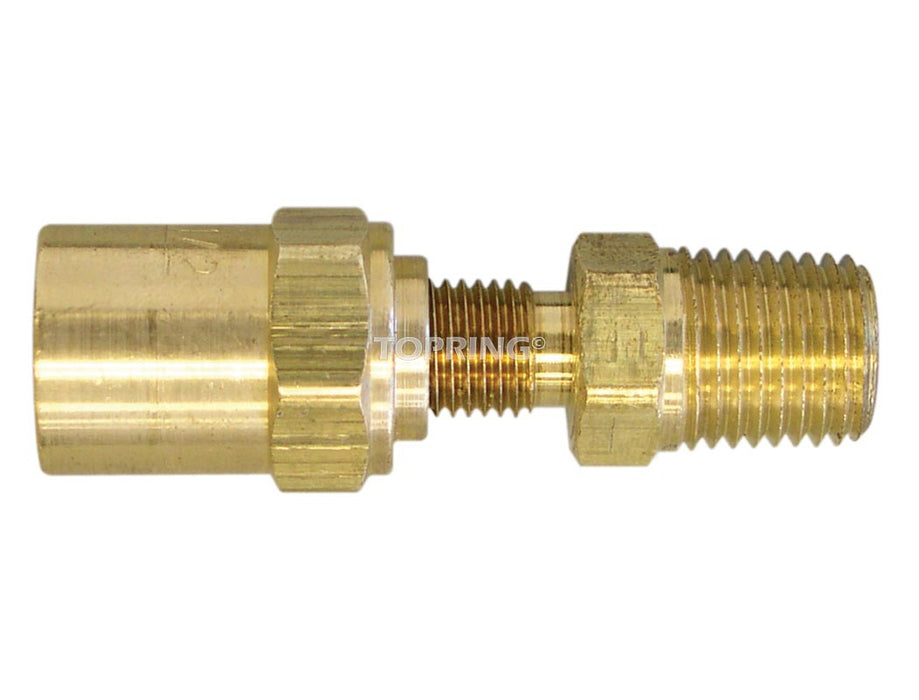Raccord réutilisable 1/2 x 1/4 x 1/4(M)NPT
