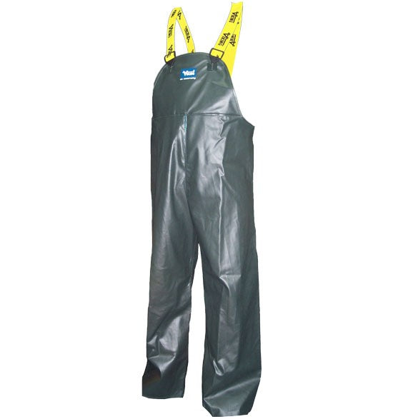 Salopette de pluie Journeyman verte, PVC/Polyester 0.45mm