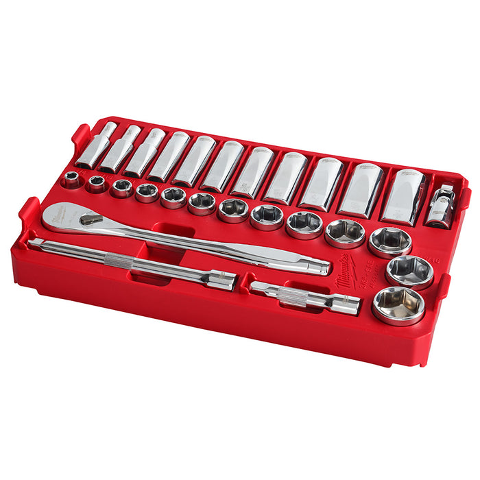 Ens. Rochet 3/8" avec 28 mcx (SAE) PACKOUT™