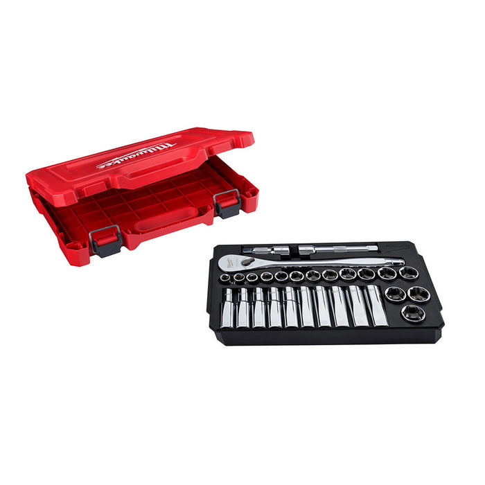 Ens. Rochet 1/2" et douilles métriques (28 mcx.)