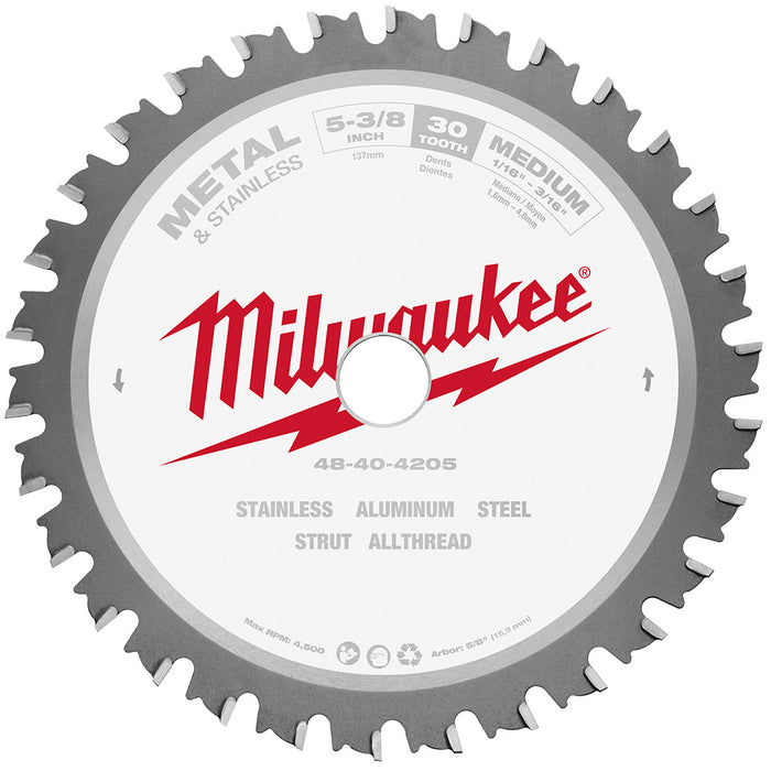 Lame au carbure, à métaux ferreux (5-3/8"x30 dents)