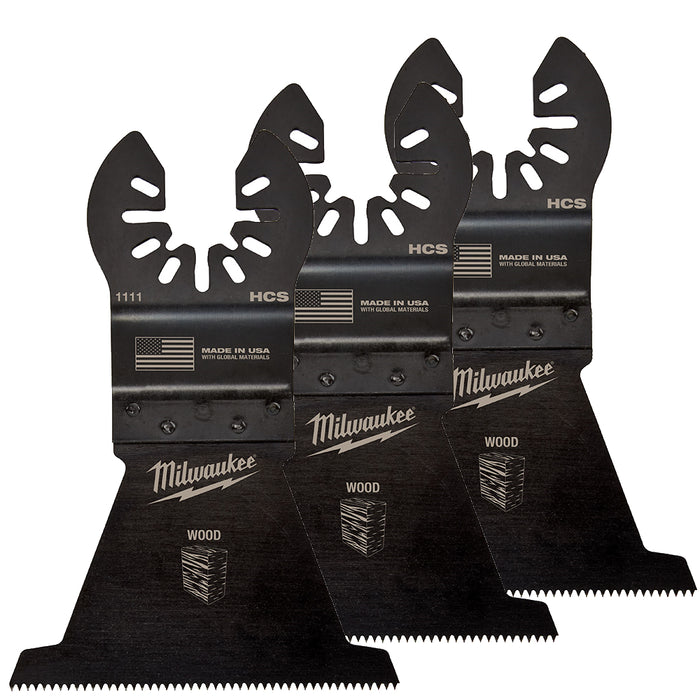 Lame à bois 2-1/2" en acier carbone, universelle (3/pqt.)