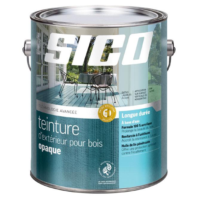 Teinture d'extérieur opaque à à base d'eau pour le bois formule avancée - Blanc - 3.78 L