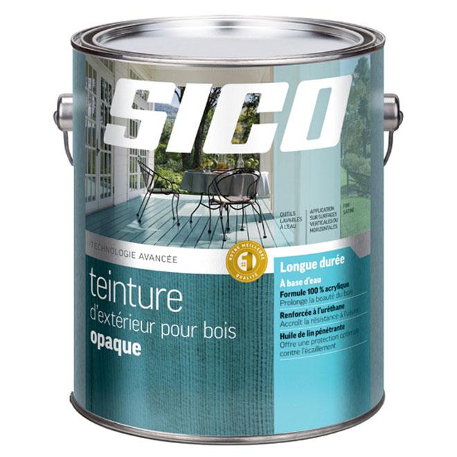 Teinture d'extérieur opaque à à base d'eau pour le bois formule avancée - Base moyenne - 3.78 L