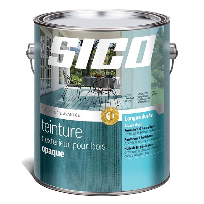 Teinture d'extérieur opaque à à base d'eau pour le bois formule avancée - Base neutre - 3.78 L
