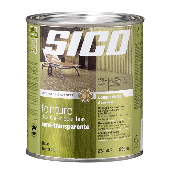 Teinture d'extérieur semi-transparente pour le bois - Base à teinter - 936 mL