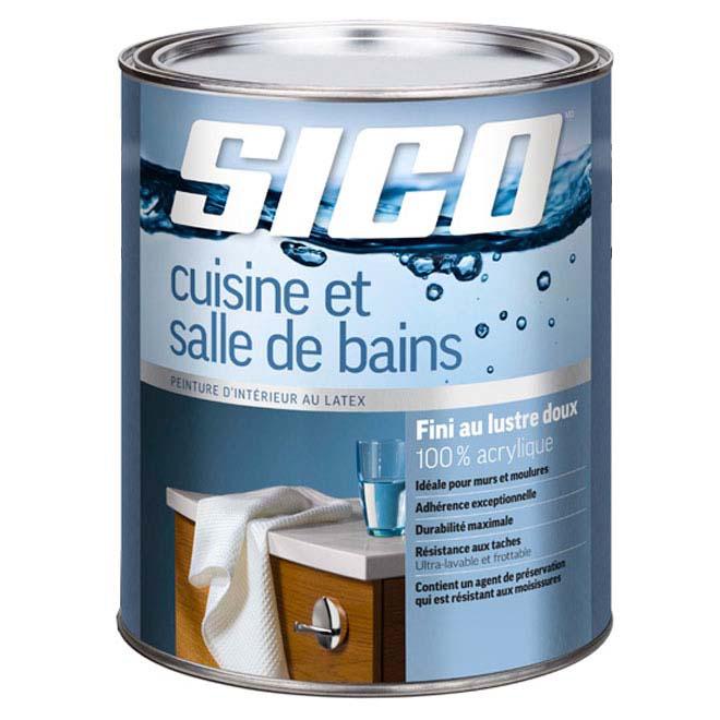 Peinture cuisine/salle de bain au latex - SICO - 946ml