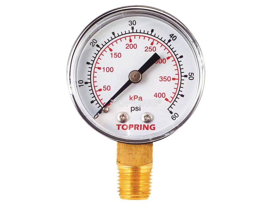 Manomètre 2-1/2", 1/4NPT 0-60psi