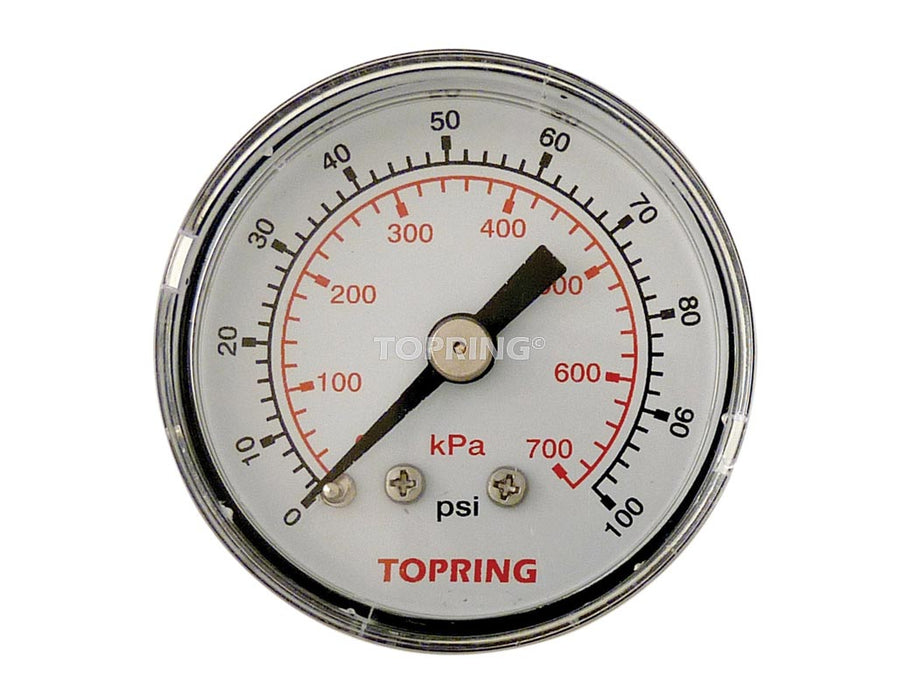 Manomètre 2", 1/8NPT 0-100psi