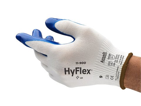 Gants oléofuges HyFlex® en nylon cal. 13, enduits de nitrile