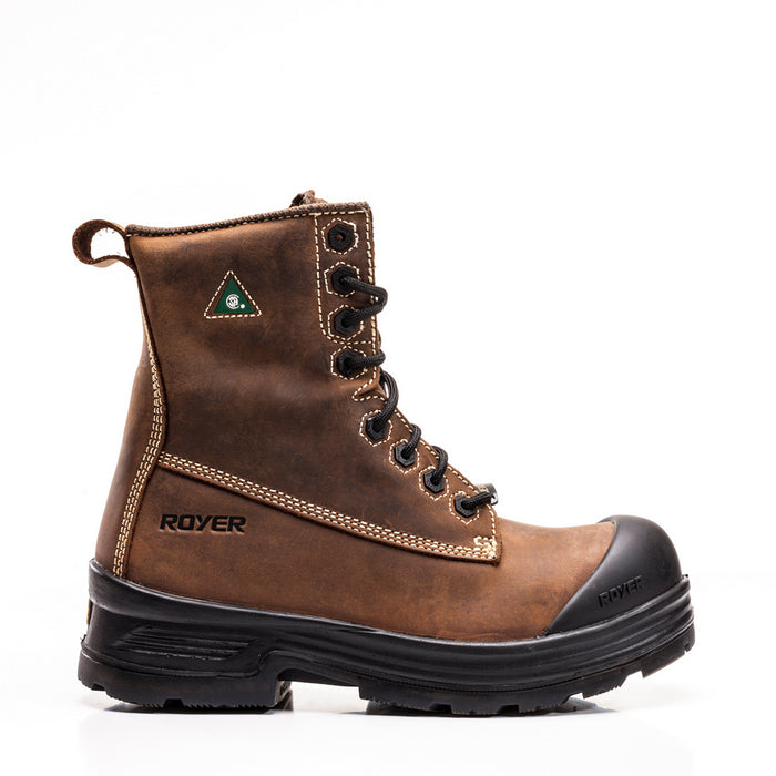 Botte de sécurité 8" Royer 4-Densités, sans métal - Brun