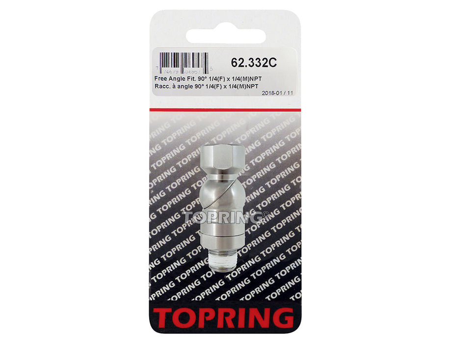 Raccord 90° 1/4(F) x 1/4(M)NPT AIRPRO