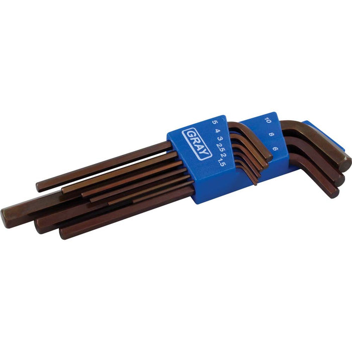 Jeu 9 clés hex. longues (1.5mm-10mm)