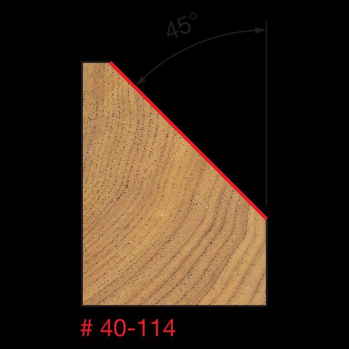 Mèche à chanfrein 45° (1-5/8"x5/8") à tige 1/2"