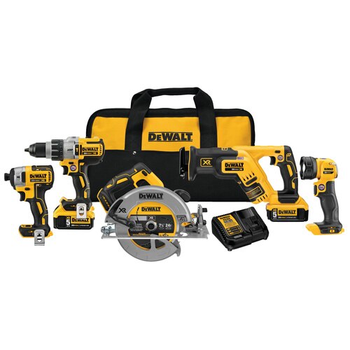 Ens. 5 outils DEWALT® 20V MAX* XR® avec 2 batteries 5.0Ah