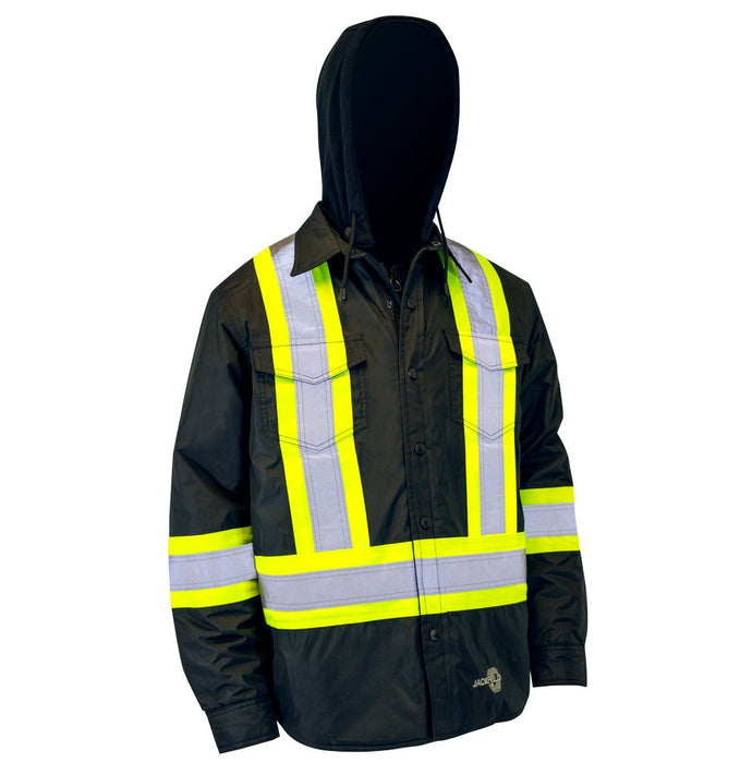 Manteau imper. haute-visibilité, doublé piqué, Noir