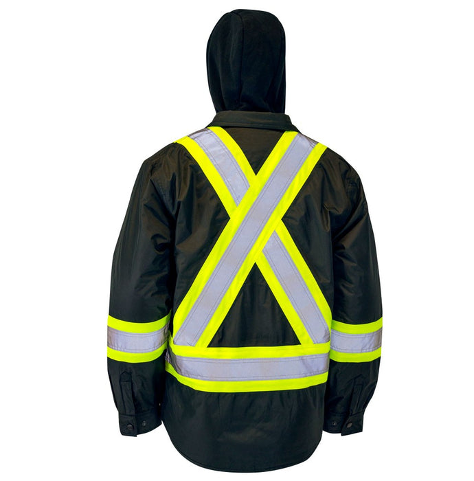 Manteau imper. haute-visibilité, doublé piqué, Noir