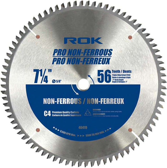 Lame au carbure,  à métaux non-ferreux (7-1/4"x56 dents)