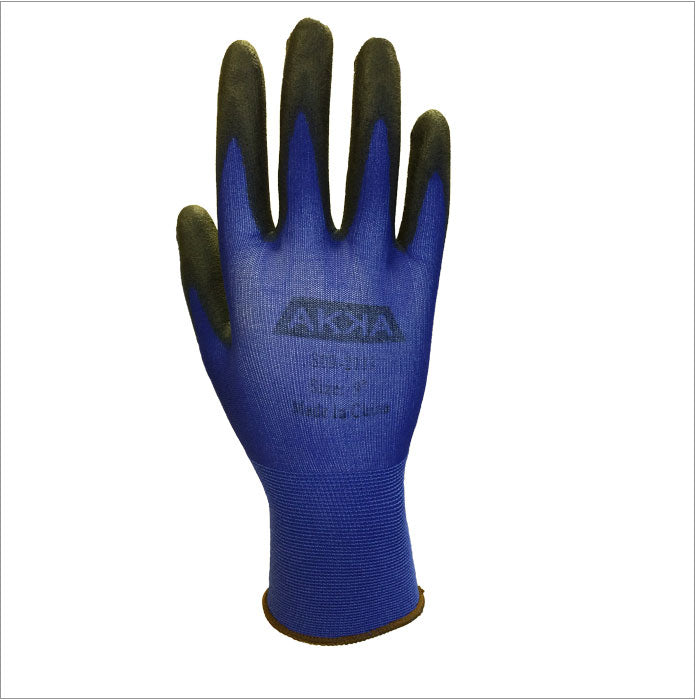 Gants en microfibres de nylon cal. 18, enduits micro-mousse PU