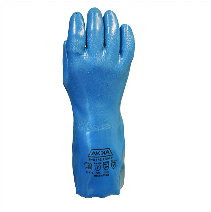 Gants tout-en-PVC et NBR 12", doublés au coton