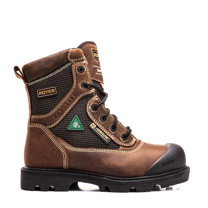 Botte de sécurité 8'' Royer imperméable - Brun