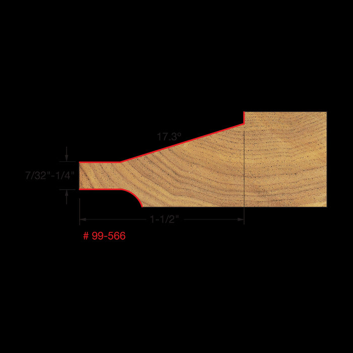 Mèche à panneau surélevé avec couteau (3-1/2"x1") à tige 1/2"