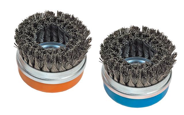 Brosse boisseau, avec collet, à fils noués 3" (5/8"-11)