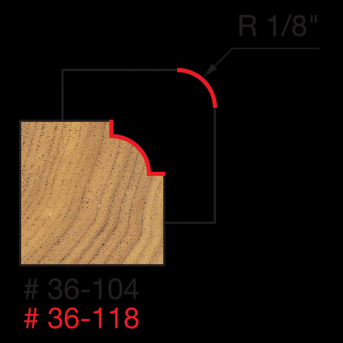 Mèche à baguette 1/8" (3/4"x1/2") à tige 1/4"