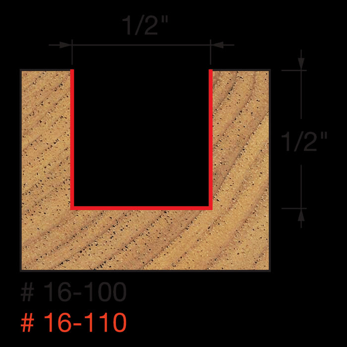 Mèche à mortaiser (1/2"x1/2") à tige 1/4"