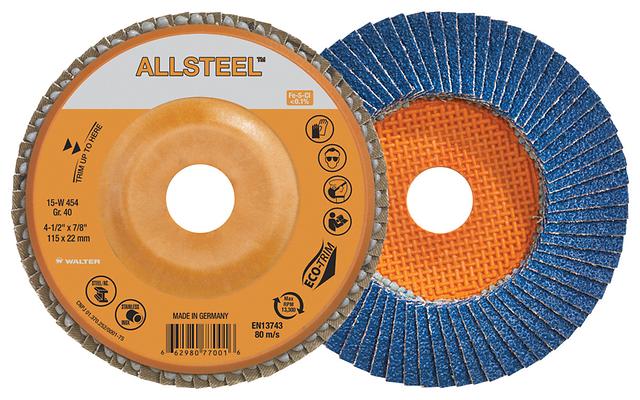 Disque à feuillets ALLSTEEL™ (4-1/2"x7/8"), à grain 120