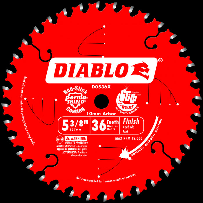 Lame au carbure, à charpente rapide (5-3/8"x36 dents)