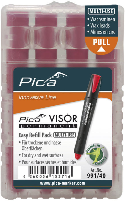 Mines de rechange VISOR Rouge (4/pqt.)