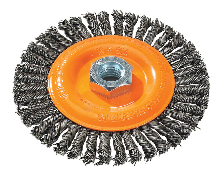 Brosse droite à fils torsadés 5"x1/4" (5/8"-11)