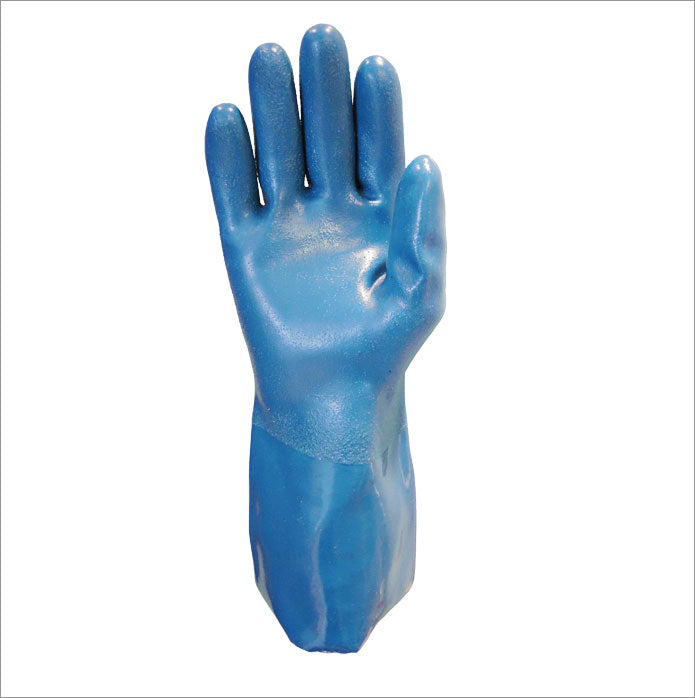Gants tout-en-PVC et NBR 12", doublés au coton