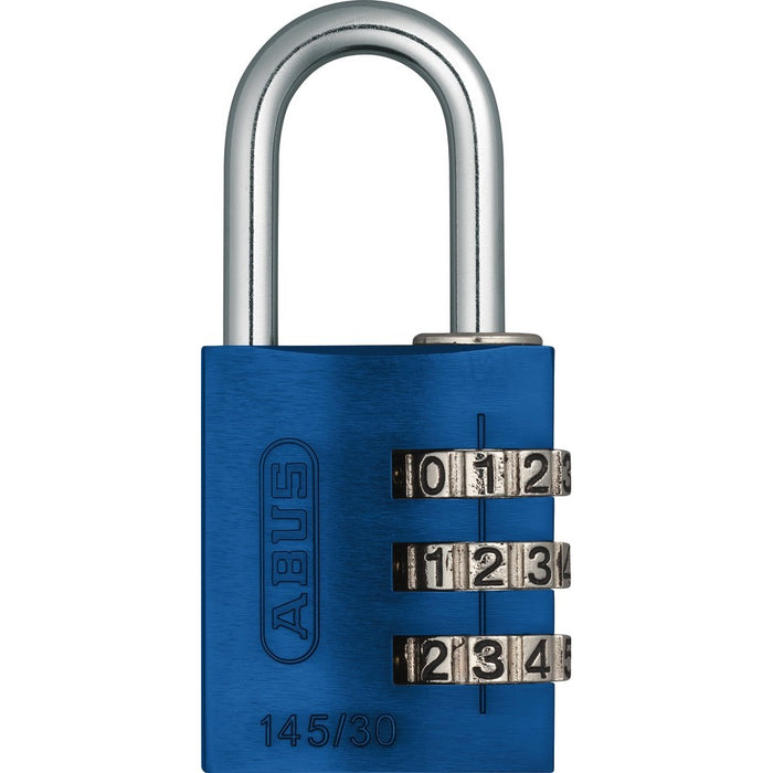 Cadenas à combianison à 3 chiffres 30mm bleu